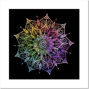 Rainbow Pride Mandala Posters and Art